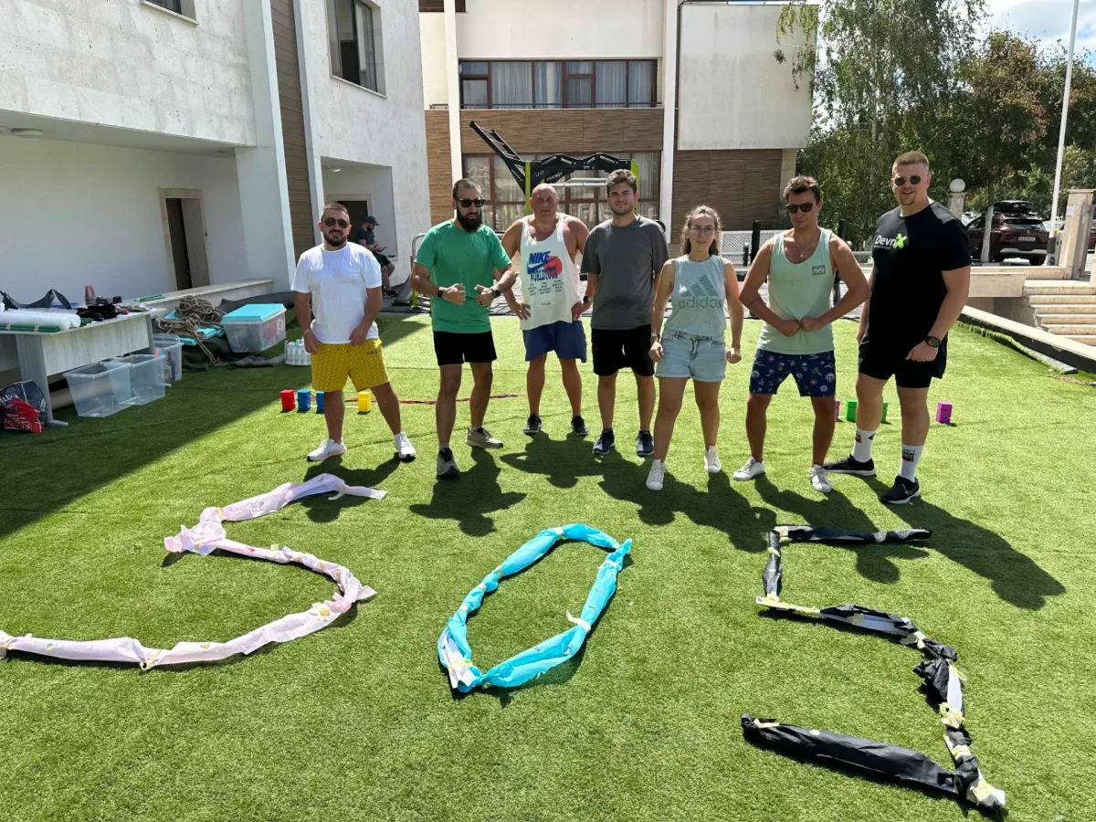 Outdoor games on the lawn