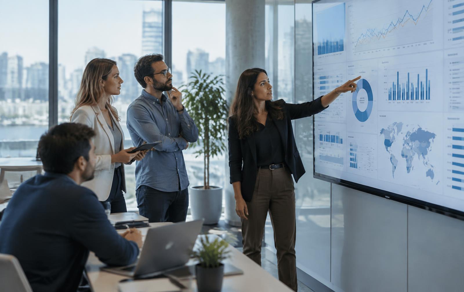 Marketing and revenue teams reviewing a connected demand generation program