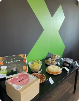 The DX Charity Kitchen table