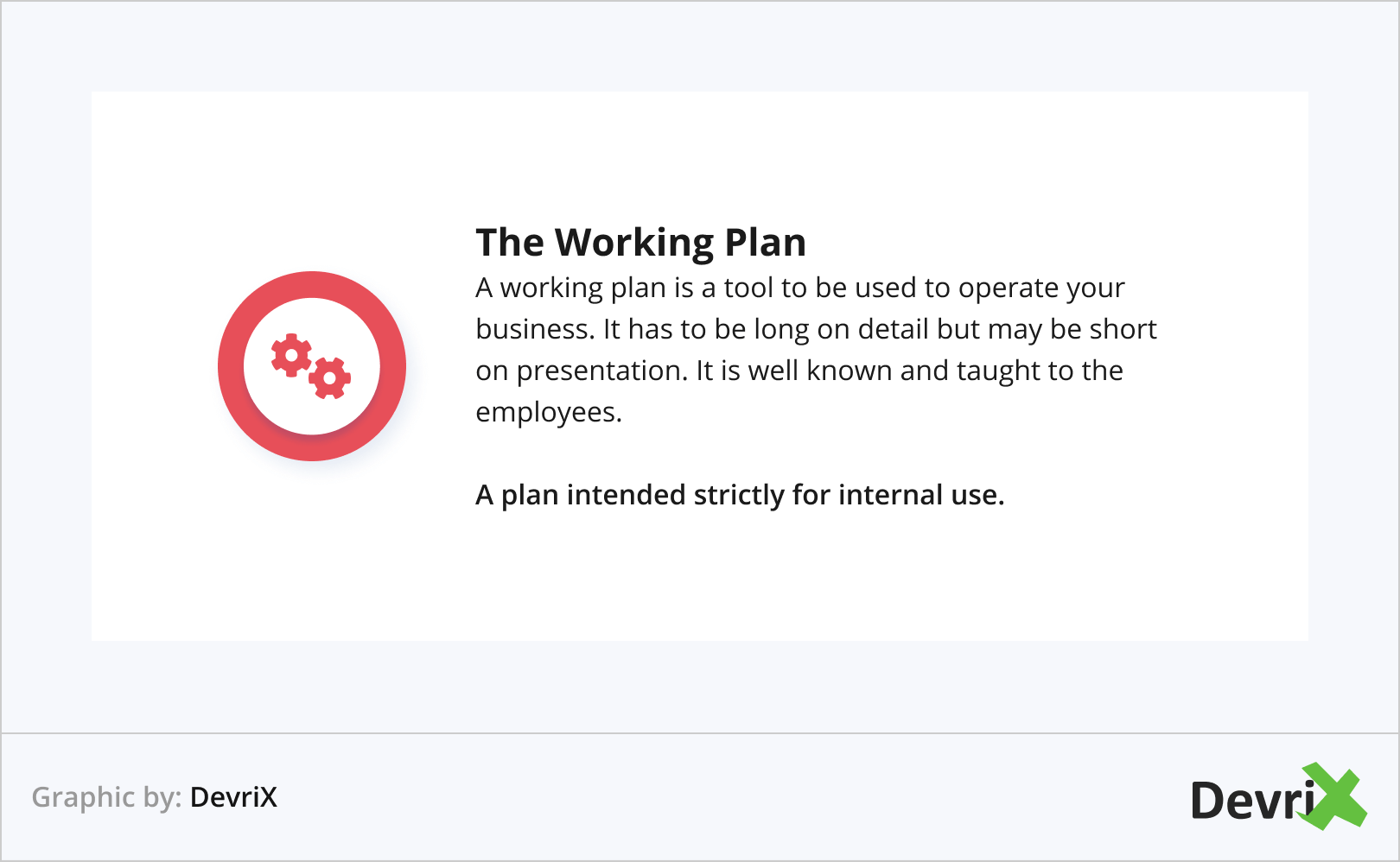 The Working Plan
