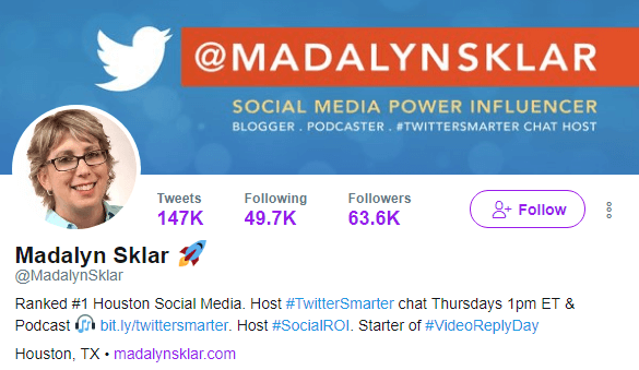Madalyn Sklar's Twitter profile