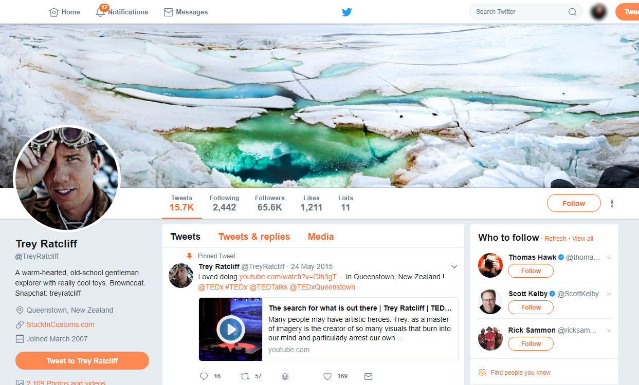 Trey Ratcliff Twitter Profile