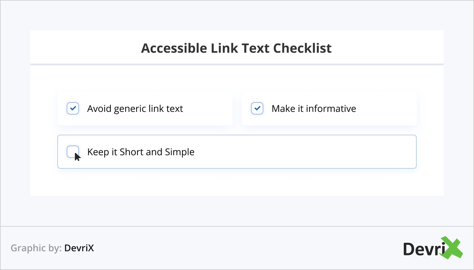 Accessible Link Text Checklist