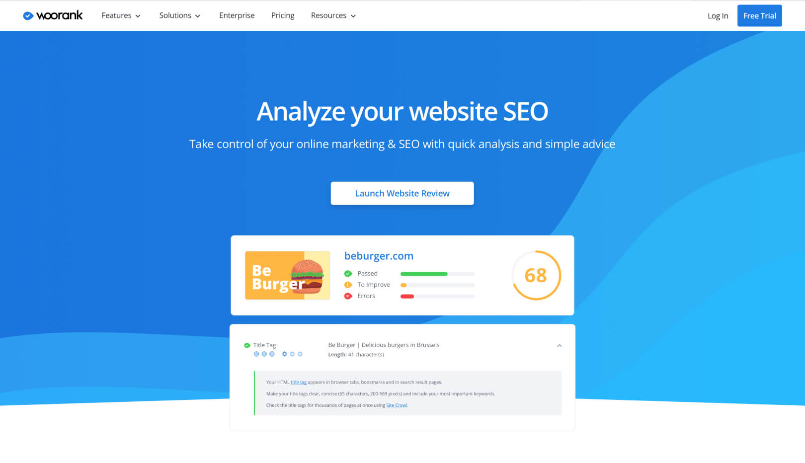 Analyze your website SEO
