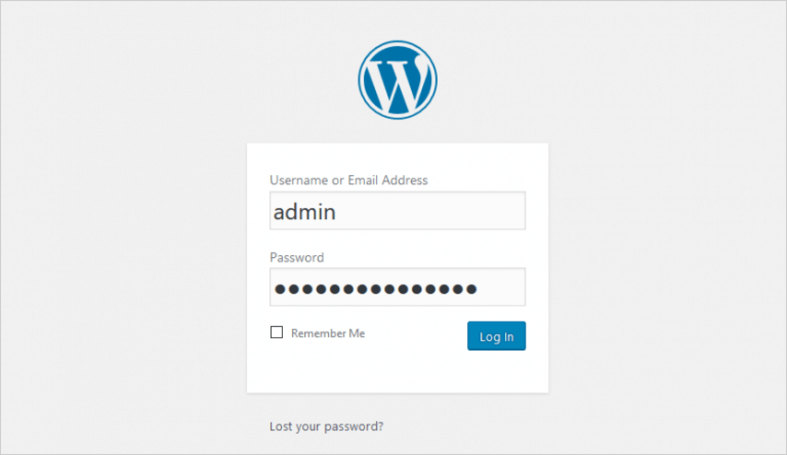Use a Strong Admin Password