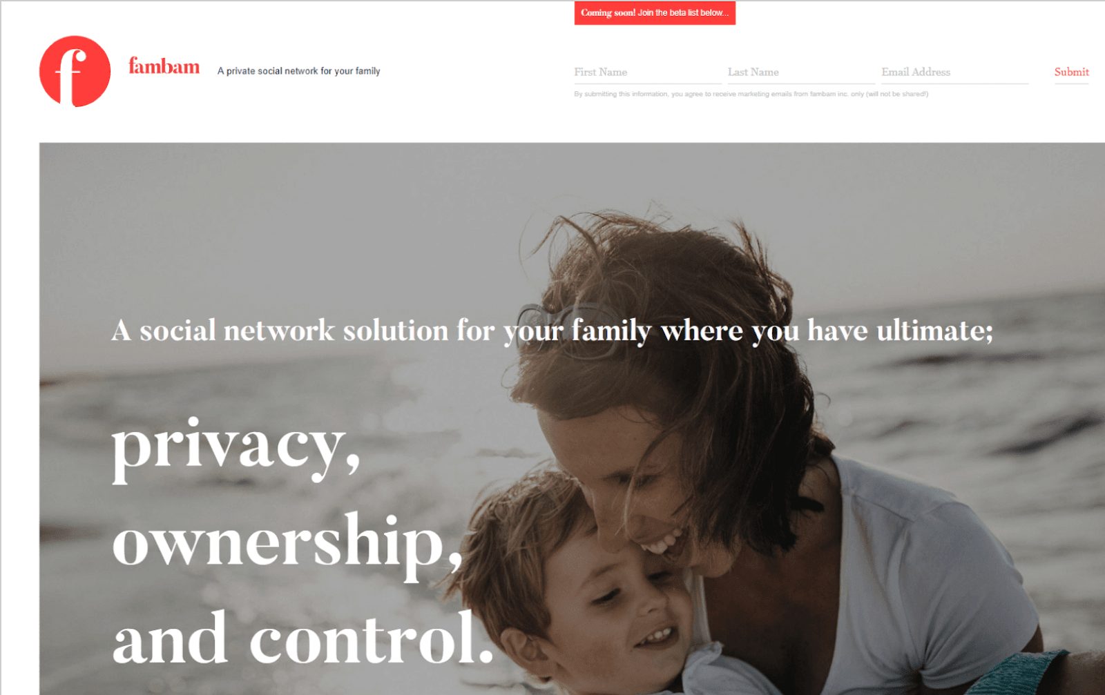 Fambam Family startup private social network