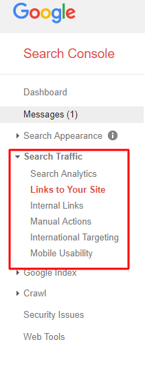 Google Search Console Links to Your Site