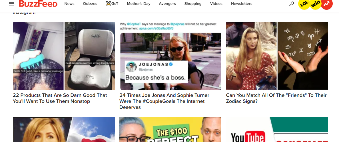 BuzzFeed content discovery networks