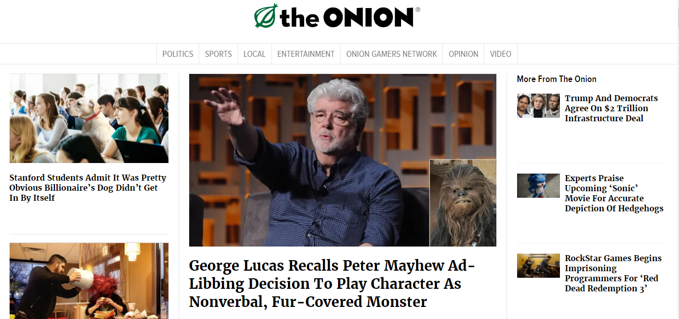 The Onion Magazine website