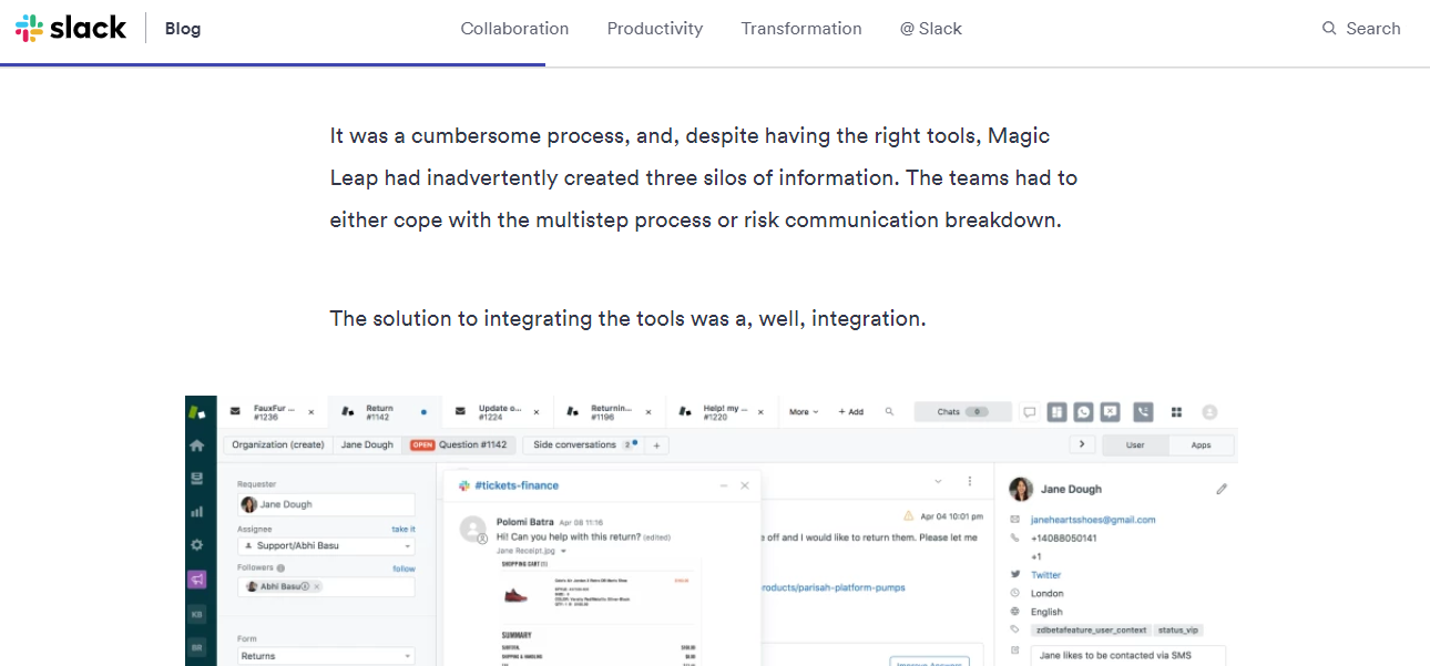 good readability of a blog post