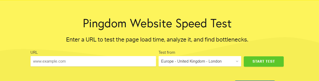 Pingdom Website Speed Test tool