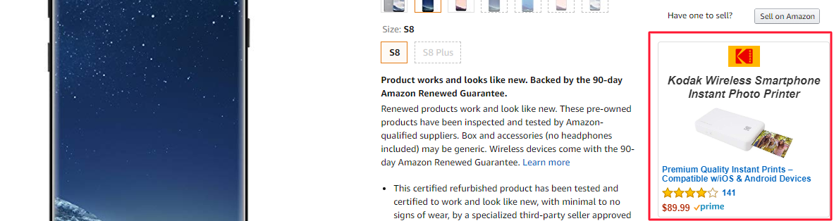 Product recommendations in Amazon