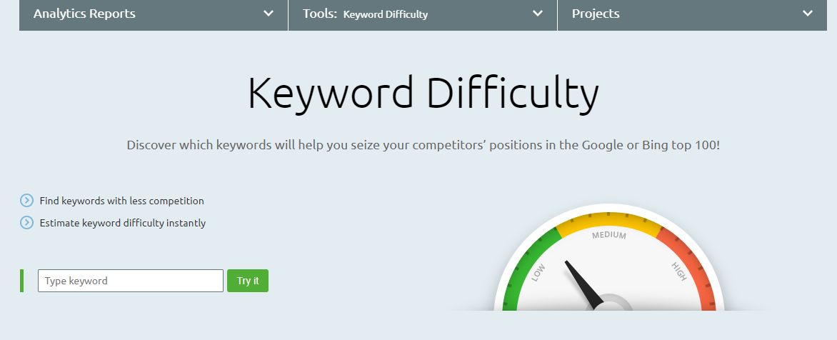 keyword difficulty tool