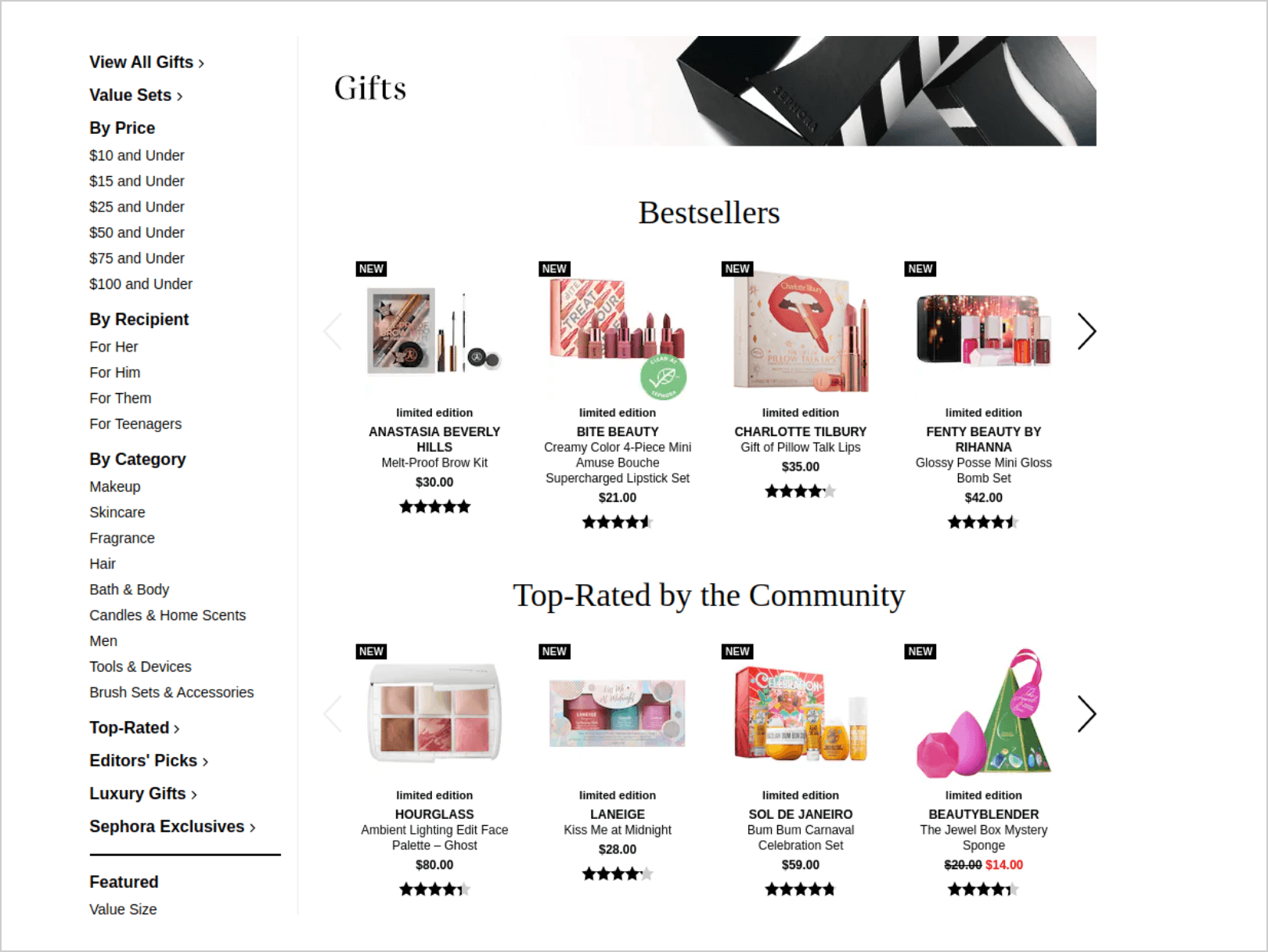 Bestsellers and top-rated products