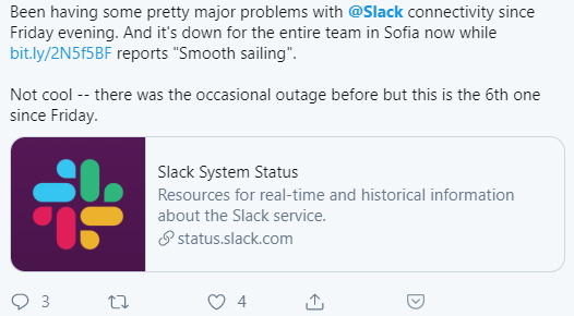 slack tweet complaint
