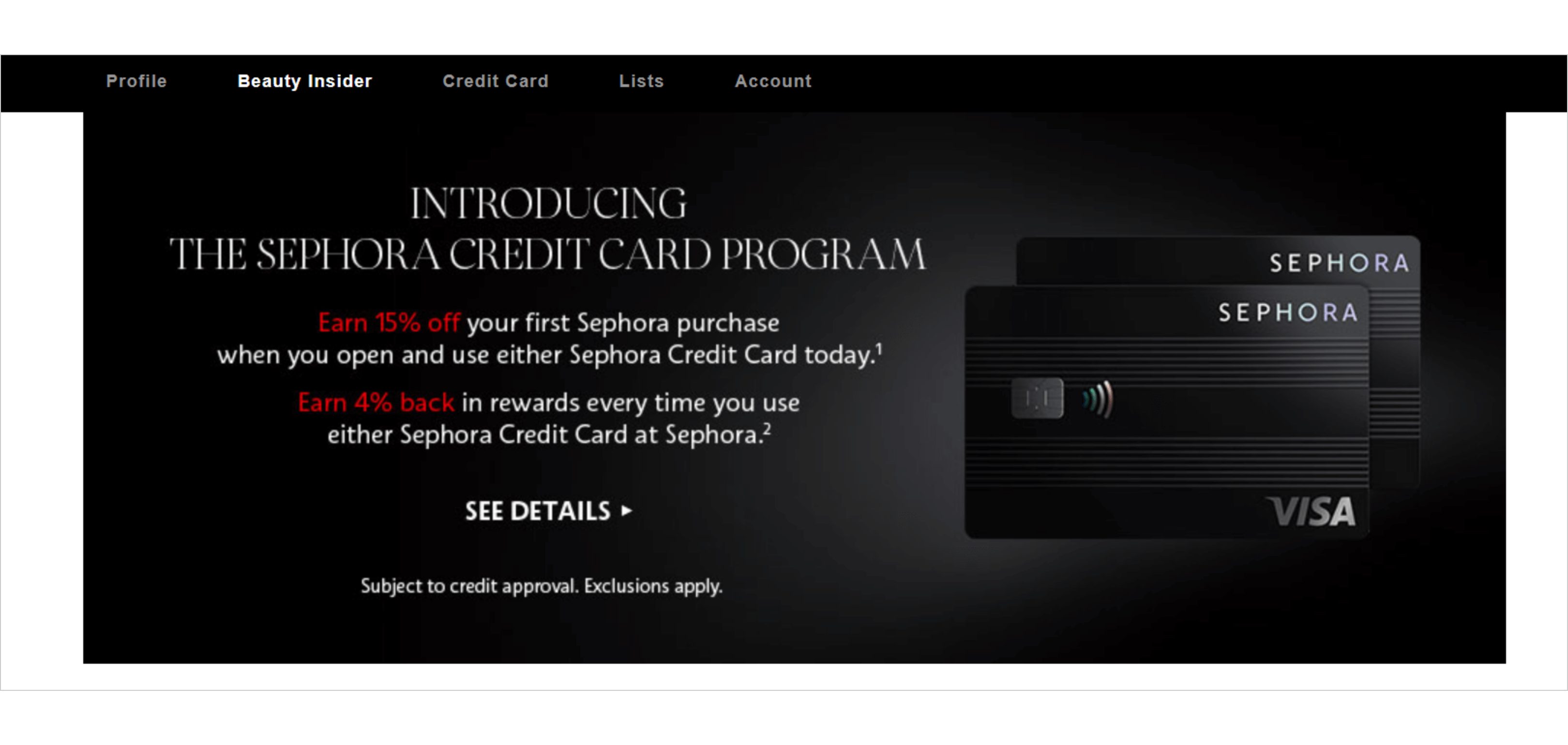 Sephora Credit Card Loyalty