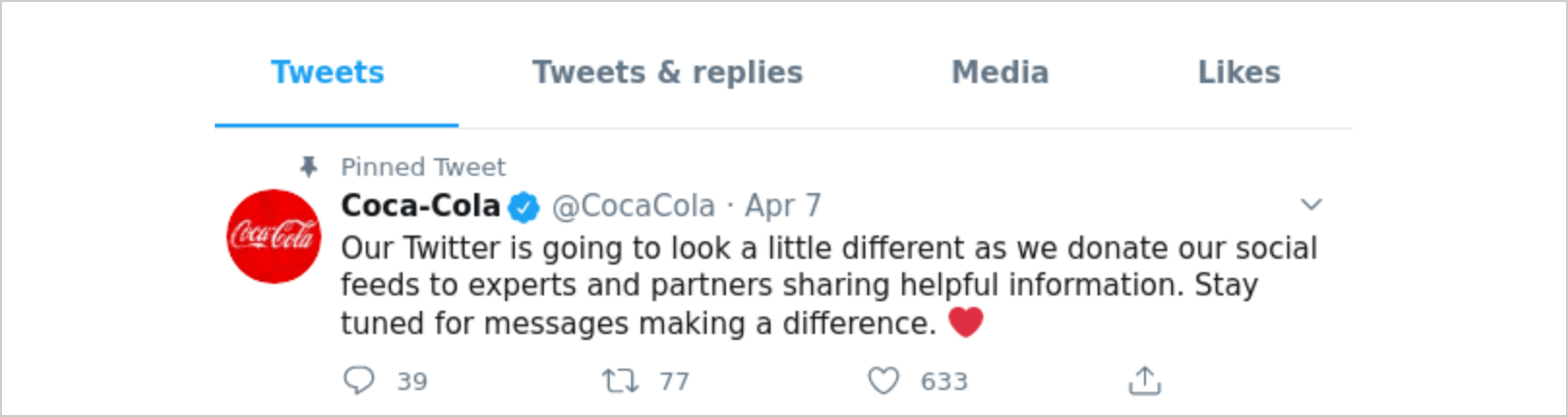 Coca-Cola DoAnates Its Social Media Feeds