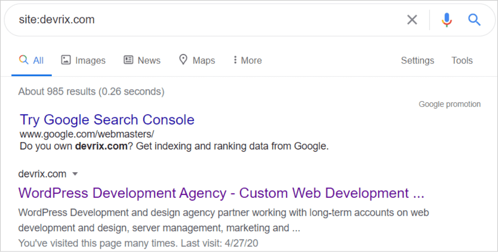 Site not indexed by Google