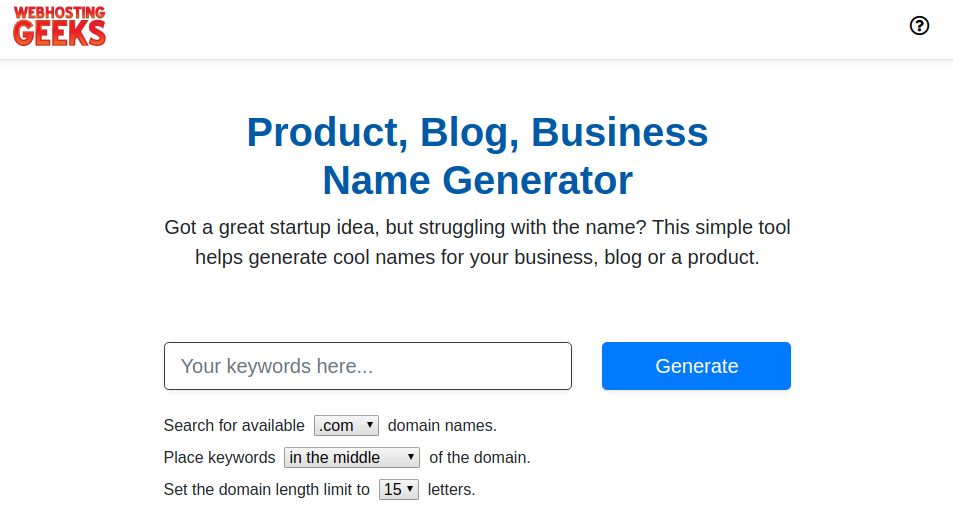 name generator web hosting geeks