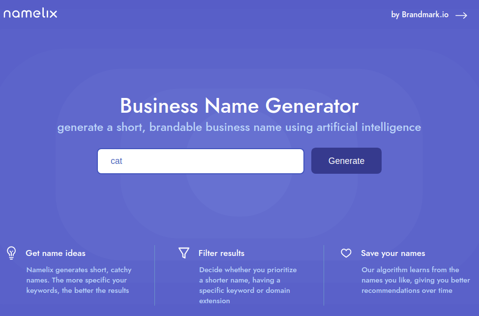 name generator Namelix