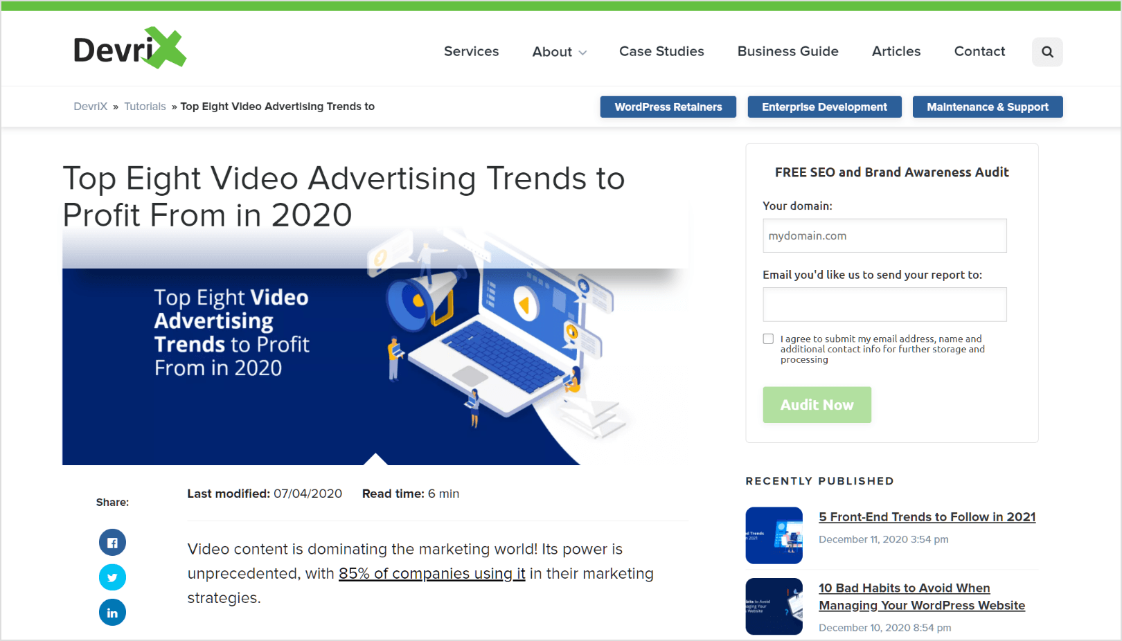  Video Advertising Trends blog post