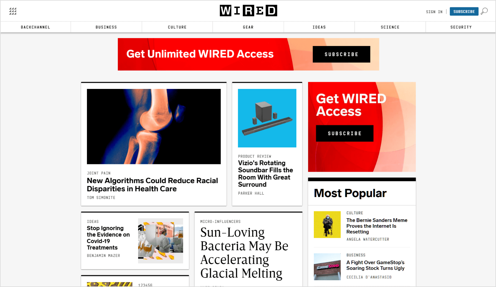 Wired-home-page