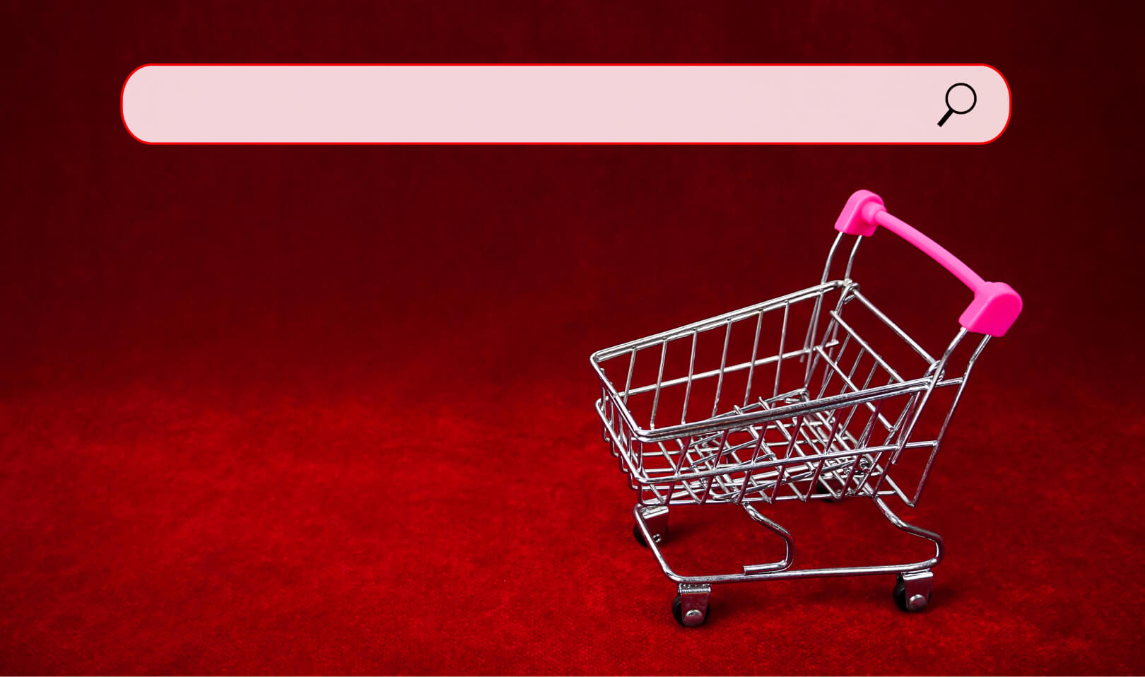 Shopping Cart With Search Bar Background