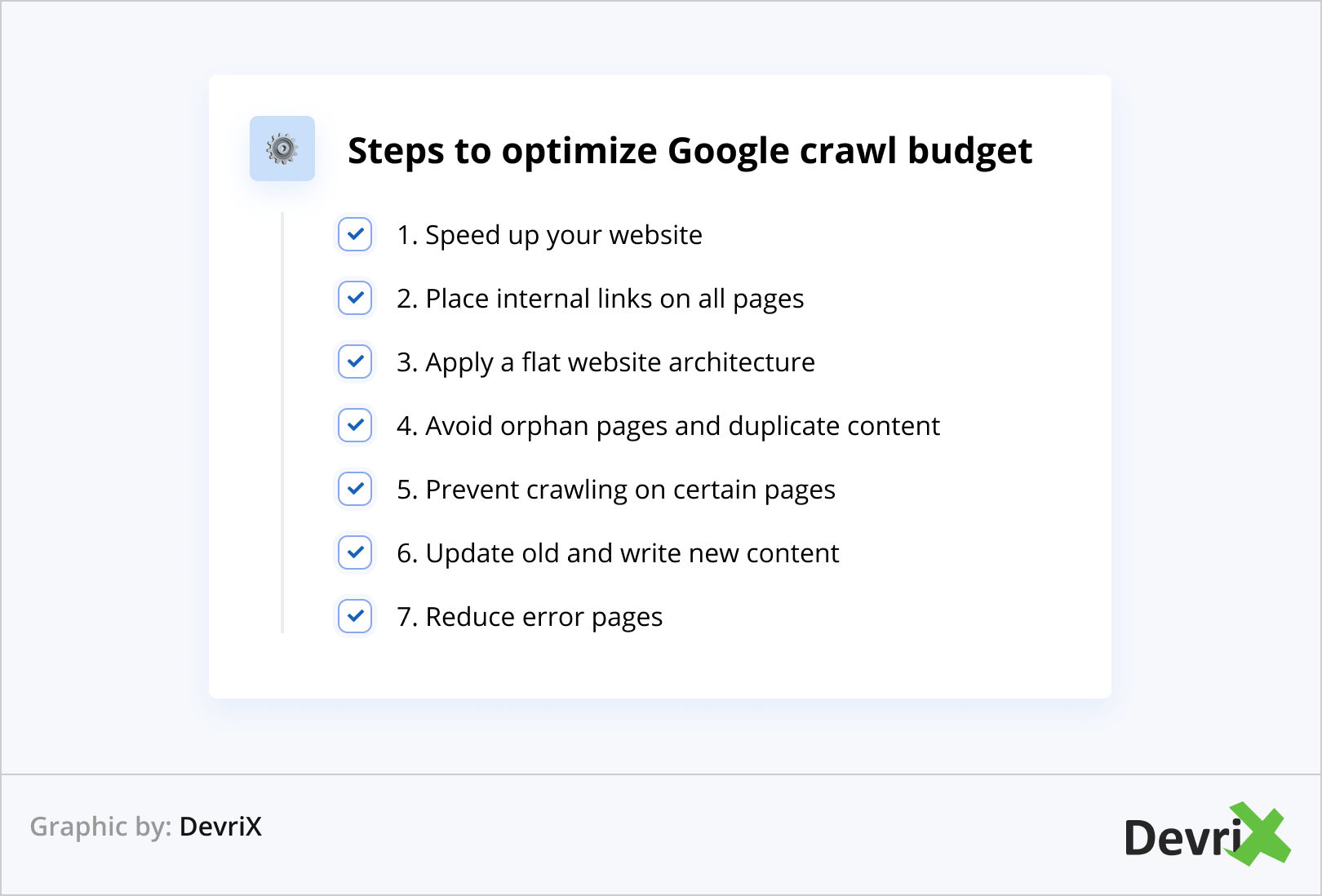Steps to optimize Google crawl budget