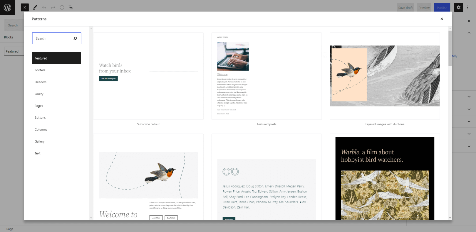 page pattern page pattern