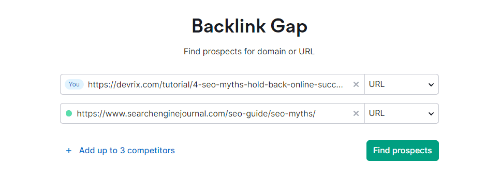 Backlink Gap Compare