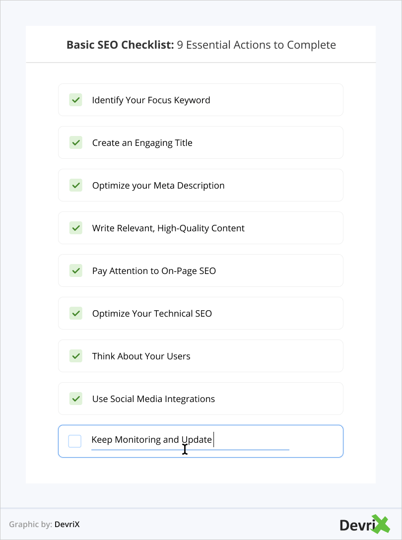 Basic SEO Checklist_ 9 Essential Actions to Complete